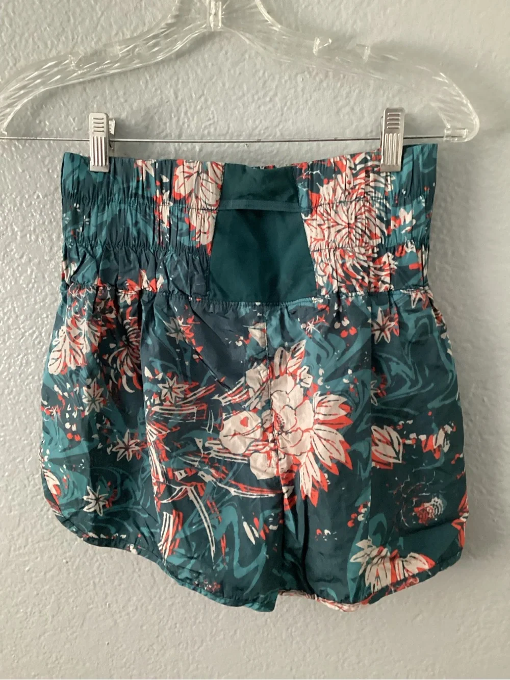 Free People Movement The Way Home Shorts High-Waist Teal Floral Women’s Shorts